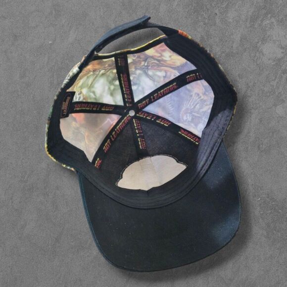 Y2K Sturgis All over print Biker Hat With Skull Hot Leather - Picture 8 of 8